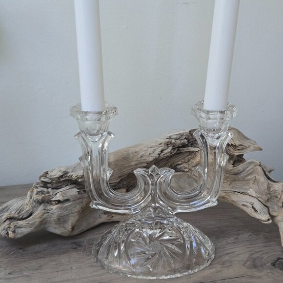 3/$35 πΌβοΈ Vintage Crystal Dual Candle Holder β EUC β 20 cm x 15 cm - Picture 5 of 5